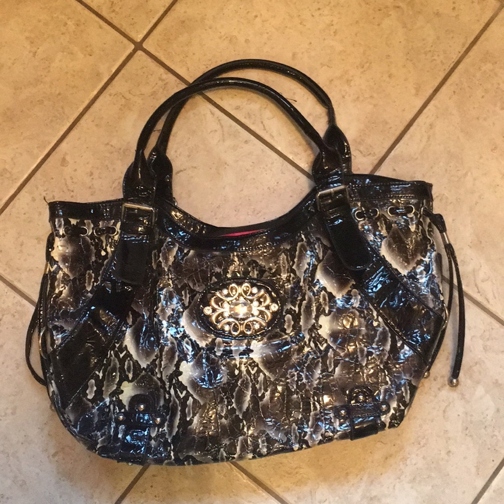 Black and white purse